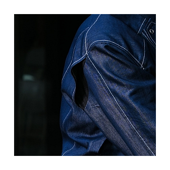 Bluza kucharska jeansowa na zatrzaski, wysoka jakość