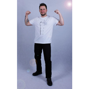 Koszulka BIAŁA z nadrukiem Masterchef bluza kucharska, t-shirt