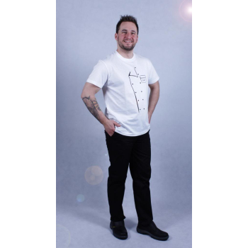 Koszulka BIAŁA z nadrukiem Masterchef bluza kucharska, t-shirt