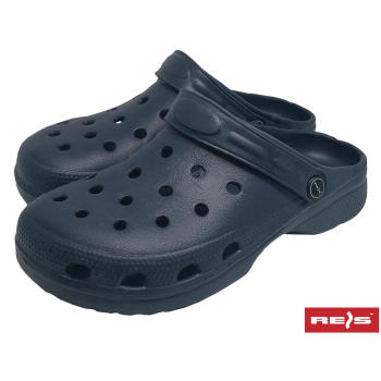 Buty, obuwie robocze typu Crocsy (granat, czarne)